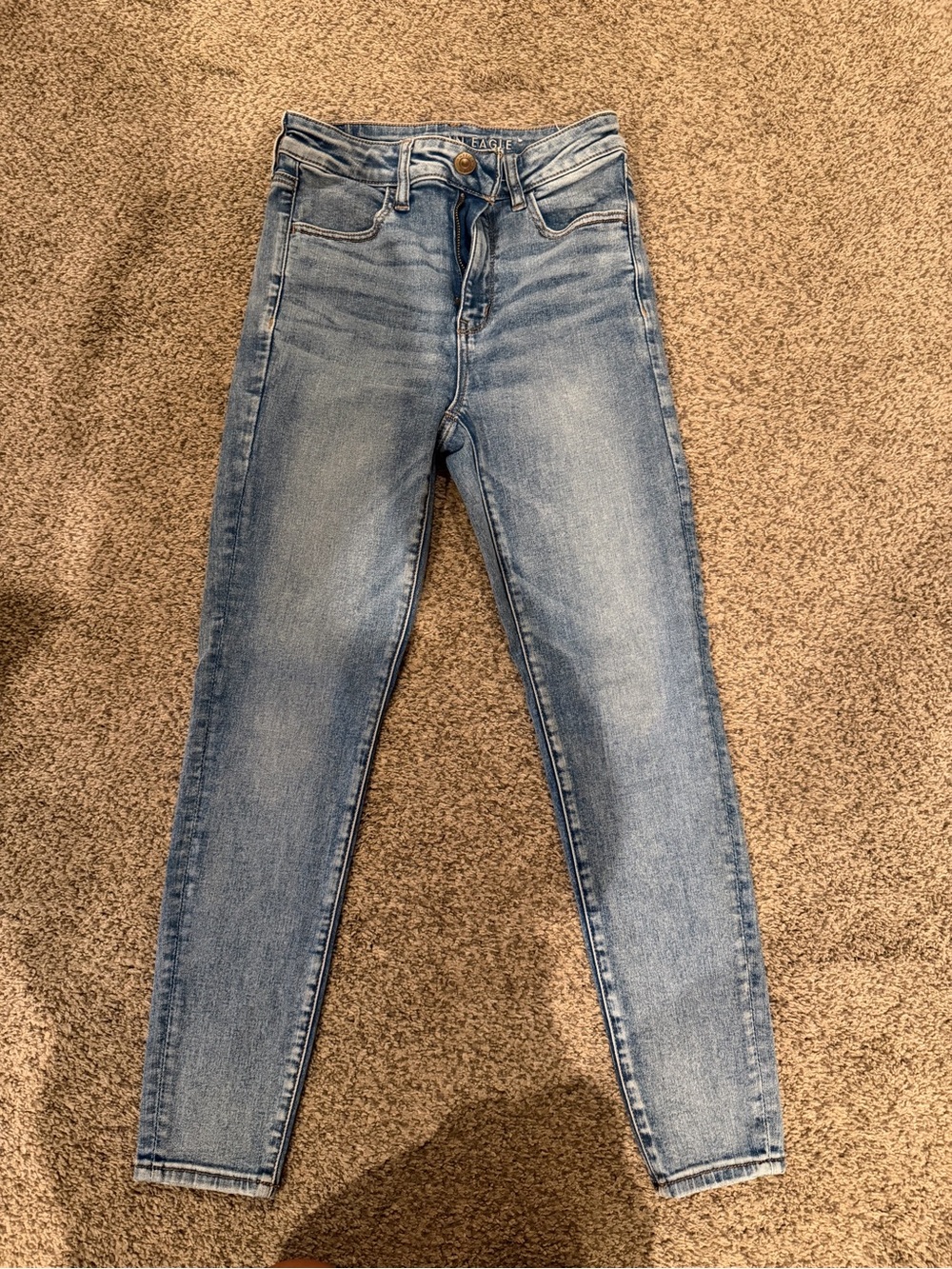 American Eagle Outfitters Light Wash High-Rise Skinny Jeans